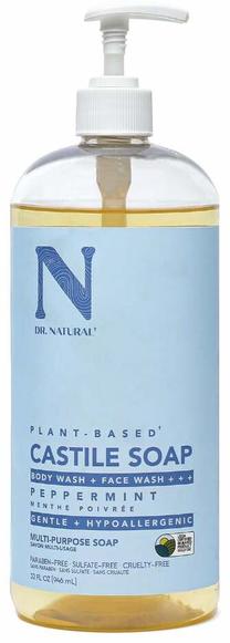 Skystas muilas Dr. Natural Castile Liquid Peppermint, 946 ml
