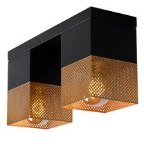 Valgusti lagi Lucide Renate 21123/02/02, E27, 2 x 40 W, kuldne v./must v. / must v.