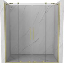 Dušo durys Mexen Velar Duo, 180 cm x 200 cm, aukso matinė sp./grūdintas