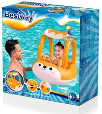 Надувной поплавок Bestway Friendly Fox, 94 см x 66 см, желтый цв.