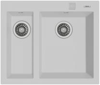 Кухонная мойка Teka Forsquare 2B 590 TG White, масса камня, 59 см x 50 см x 20 см, белый цв.