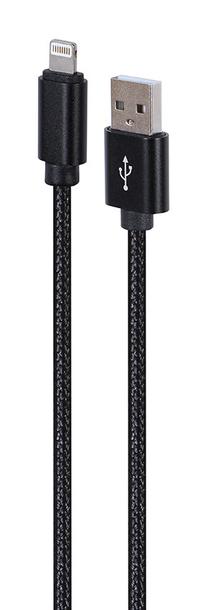 Vads Gembird USB Type-A Vīrietis, Lightning Vīrietis, 1.8 m, melna krās.