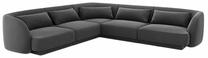 Kampinė sofa Cosmopolitan Design Tulum Bluvel 14, pilka sp., 255 x 255 cm x 70 cm