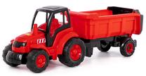 Игрушечный трактор Wader-Polesie Champion Tractor With Semitrailer 0445, черный цв./красный цв.