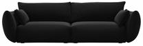 Sofa Cosmopolitan Design Matera Velvet Salvador 19, juoda sp., 110 x 208 cm x 85 cm