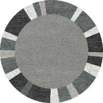 Paklājs Domoletti Mehari D120 apvalus, pelēka krās., 120 cm x 120 cm