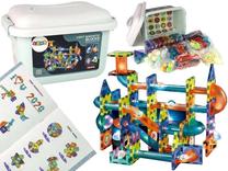 Magnetinis konstruktorius Lean Toys Magnetic Blocks 14650, 110 vnt., įvairių spalvų