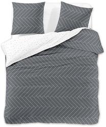 Patalynės užvalkalų komplektas Restilo Panels, baltas/pilkas, 135 x 200 cm