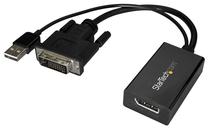 Adapteris StarTech DVI2DP2 DVI male, DisplayPort female, 0.25 m, melna krās.