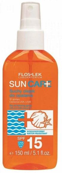 Purškiklis įdegio priežiūrai kūnui/plaukams Floslek Sun Care Dry Oil SPF15, 150 ml