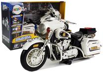 Žaislinis motociklas Lean Toys Police 7227, balta sp./juoda sp.