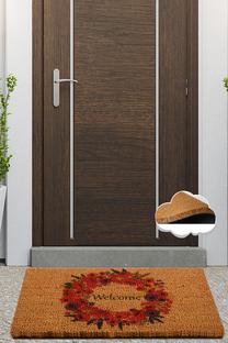 Придверный коврик Conceptum Hypnose Coco Wreath, многоцветный, 40 см x 60 см