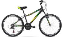 Vaikiškas dviratis Romet Rambler, juoda sp./žalia sp., 13", 24"