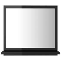 Spogulis VLX 804560, stiprināms, 40 cm x 37 cm, glancēti melna krās.