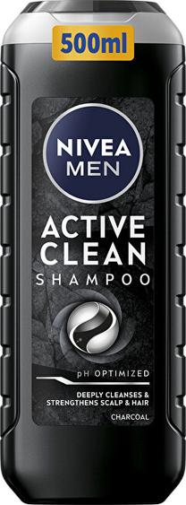 Šampūns Nivea Men Active Clean, 500 ml