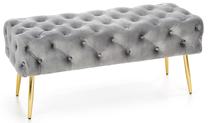 Pufas Athena, aukso sp./pilka sp., 100 cm x 45 cm x 40 cm