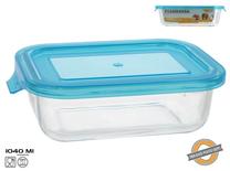 Pārtikas trauks Kitchen&GO, 1.04 l, 22 cm x 15.5 cm, caurspīdīga krās./zila krās.