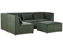 Modulinė sofa Beliani Lemvig, žalia sp., kairinė, 250 x 166 cm x 78 cm