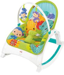 Детское кресло-качалка Mattel Fisher Price Rainforest Friends Newborn To Toddler Portable Rocker CMR10, многоцветный