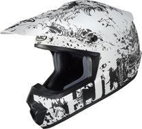 Motocikla ķivere Hjc CS-MX II Creeper, L, balta krās./pelēka krās.