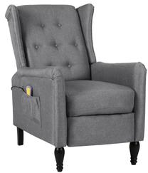 Krėslas VLX Massage Recliner 329330, šviesiai pilka sp., 90 cm x 66 cm x 98 cm
