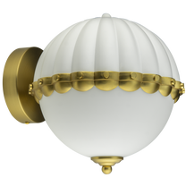 Valgusti seinale Cosmo Light Pralines W01237WH, E27, 1 x 40 W, valge v. / messing v.