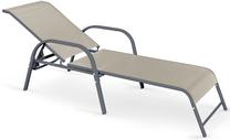 Lauko gultas Sun Lounger Mosler, pilka sp./tamsiai pilka sp., 193 cm x 65 cm x 95 cm