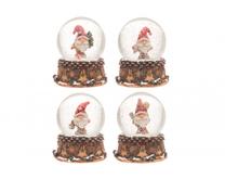 Ziemassvētku dekors Winteria Snowglobe Gnome, daudzkrāsaina