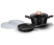 Puodų rinkinys Berlinger Haus Black Rose BH-6790, Ø24 cm, 4.1 l, juoda sp.