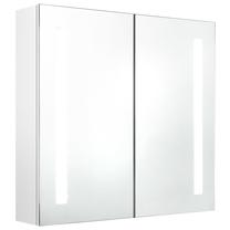 Pakabinama vonios spintelė su veidrodžiu VLX High Gloss, balta sp., 14 cm x 62 cm x 60 cm
