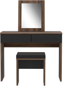 Kosmetinis staliukas Forte Dolce DLCT221-N09, ruda sp./juoda sp., 80 cm x 100 cm x 41 cm