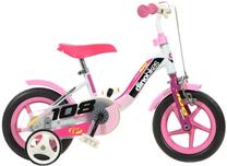Vaikiškas dviratis Dino Bikes Sport 108, balta sp./rožinė sp., 7", 10"