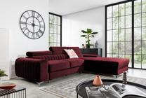 Kampinė sofa Grayson Velvetmat 25, tamsiai violetinė sp., dešininė, 205 x 278 cm x 92 cm