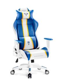 Игровой стул Diablo Chairs X-One 2.0, 68 x 68 x 124 - 134 см, белый цв./синий цв.