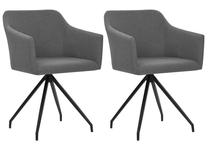 Kėdžių rinkinys VLX Dining Chairs 323072, šviesiai pilka sp., 58 cm x 54 cm x 81 cm, 2 vnt.