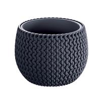 Gėlių vazonas Prosperplast Splofy DKSP180, plastikinis, Ø 18 cm, antracito sp.