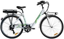 Elektrinis dviratis Italwin Nuvola4, 24", 250 W, 8.7 Ah, balta sp./žalia sp.