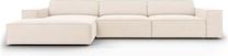 Kampinė sofa Micadoni Home Jodie 4 Seats, šviesiai ruda sp., kairinė, 284 x 166 cm x 70 cm