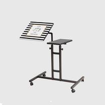 Rašomasis stalas reguliuojamo aukščio Kalune Design Glen 768, 67 cm x 45.5 cm, 87 cm, balta sp./juoda sp.