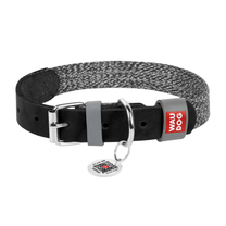 Antkaklis šunims Waudog QR, juoda sp./pilka sp., 380 - 490 mm x 25 mm, L
