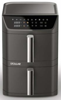 Aerogrils Stollar Dual Smart AIR812, melna krās., 2800 W, 12 l
