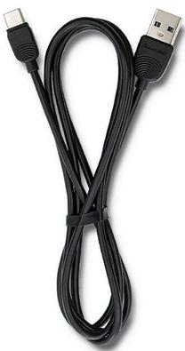 Laidas Qoltec, USB Type-C male, juoda sp.