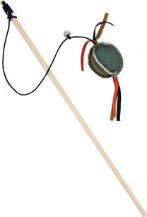 Žaislas ant pagaliuko katėms Barry King Fishing Rod 16016, pilka sp., 40 cm