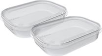 Konteiner toidu jaoks, komplekt Plast Team Helsinki 1593, 0.7 l, 19 cm x 13.9 cm, läbipaistev v., 2 tk