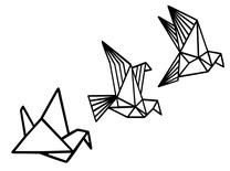 Sienos dekoracija Wallity Oragami, 26 cm x 32 cm