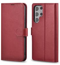 Чехол для телефона iCarer Haitang Leather for Samsung Galaxy S22 Ultra, красный цв., Samsung