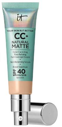 CC veido kremas IT Cosmetics Natural Matte, SPF 40, light, 32 ml