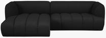 Modulinė sofa Micadoni Harry Velvet, juoda sp., kairinė, 260 x 160 cm x 72 cm