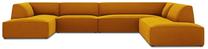Kampinė sofa Micadoni Home Ruby Panoramic 7 Seats, geltona sp., dešininė, 366 x 273 cm x 69 cm