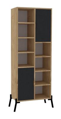Pastatoma lentyna Kalune Design Otranto 835PUQ5306, antracito sp./ąžuolo sp., 160 cm x 58.6 cm x 30 cm